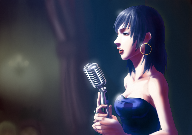 arc_the_lad, arc_the_lad_ii, cojibou, earrings, jewelry, microphone, microphone_stand, shante