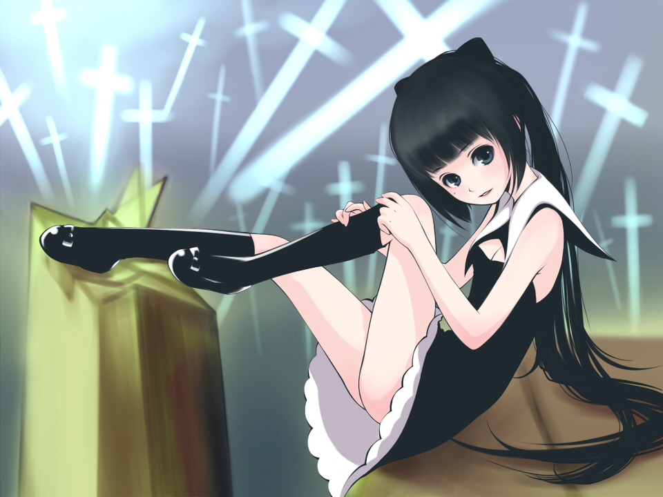 black_hair, cross, hana, long_hair, pangya, papel, yori