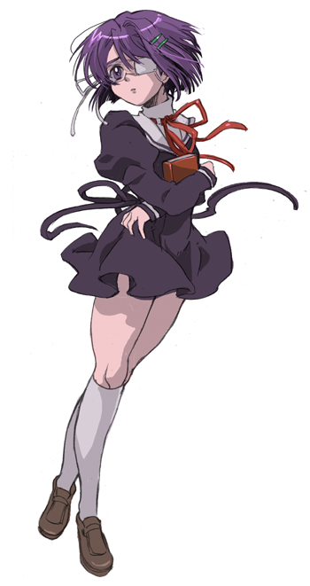 eyepatch, legs, school_uniform, shindou_chihiro, tng