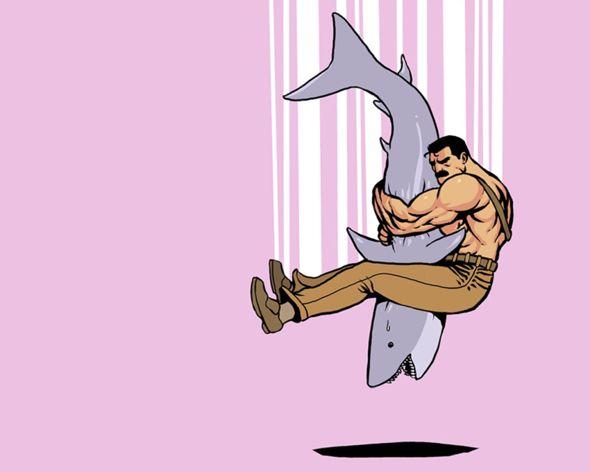 1280x1024, black_hair, final_fight, lol, mike_haggar, muscle, mustache, pants