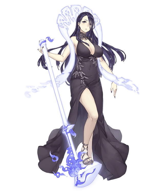 1girl, asymmetrical_bangs, asymmetrical_hair, bangs, black_hair, breasts, contemporary, dress