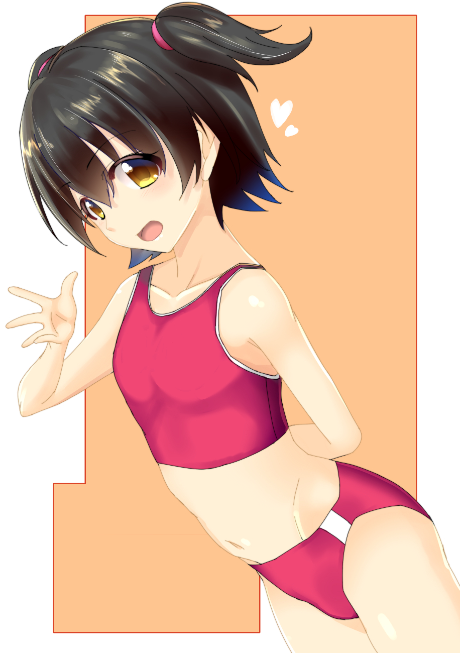 1girl, akagi_miria, bangs, black_hair, brown_eyes, buruma, cowboy_shot, eyebrows_visible_through_hair