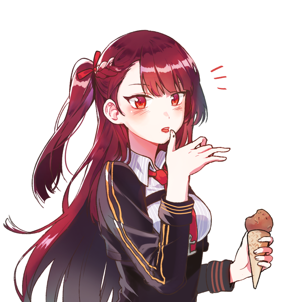 1girl, bangs, blazer, blush, braid, breasts, chizu_(cheese), collared_shirt