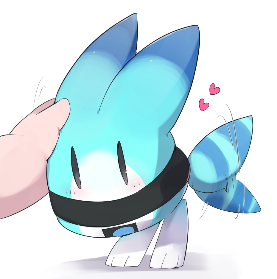 afterimage, black_eyes, blush, creature, g_perarikku, hand, heart, kemono_friends