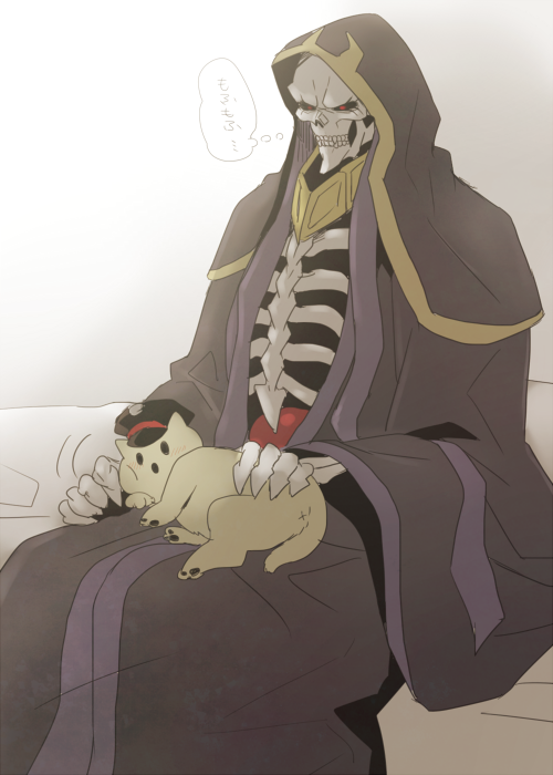 2boys, cat, hat, military_hat, multiple_boys, overlord_(maruyama), pandora's_actor, poker_face