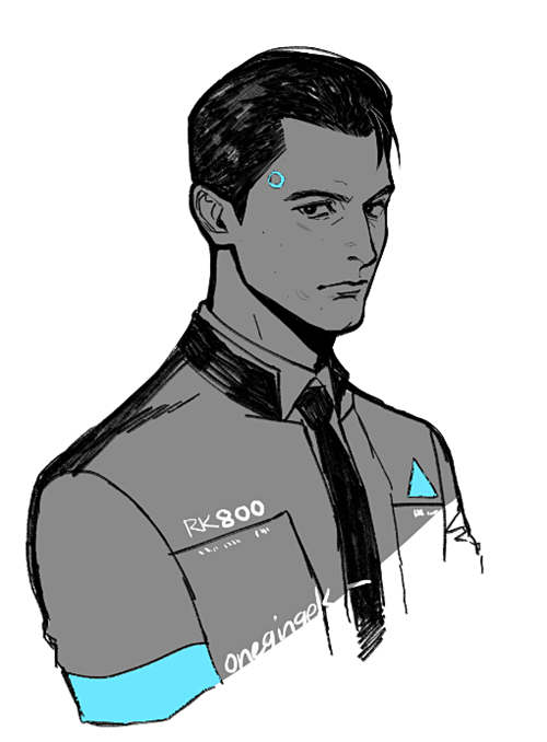 1boy, android, character_request, closed_mouth, detroit_become_human, expressionless, jacket, kanapy