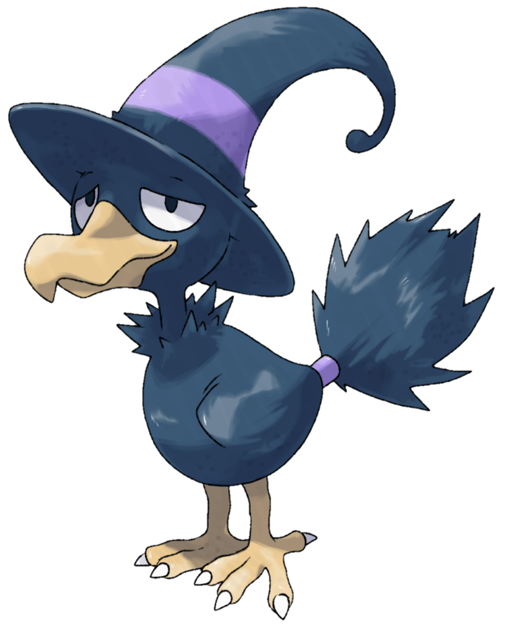 beta_pokemon, bird, claws, creature, etherealhaze, full_body, gen_2_pokemon, highres, murkrow_(beta), pokemon_(creature), pokemon_gsc_beta, transparent_background