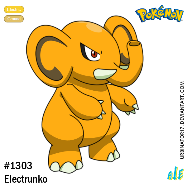 claws, creature, elephant, full_body, gen_1_pokemon, logo, no_humans, number