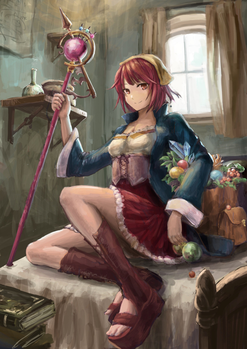 1girl, absurdres, atelier_(series), atelier_sophie, blush, breasts, brown_eyes, brown_hair