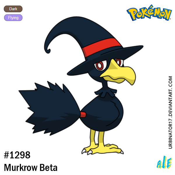 alejandro_urbina, beta_pokemon, bird, brown_eyes, character_name, claws, creature, deviantart_username, full_body, logo, looking_at_viewer, looking_back, murkrow_(beta), no_humans, number, pokemon, pokemon_(creature), pokemon_gsc_beta, signature, solo, transparent_background, watermark, web_address