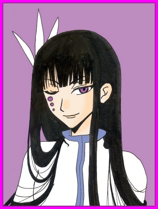 arrancar, black_hair, bleach, ichihara_yuuko, long_hair, smile, sun-sun, violet_eyes