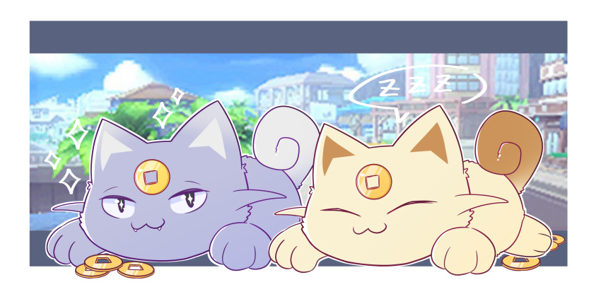 :3, ^_^, alolan_form, baby_pokemon, beta_pokemon, blue_sky, building, cat