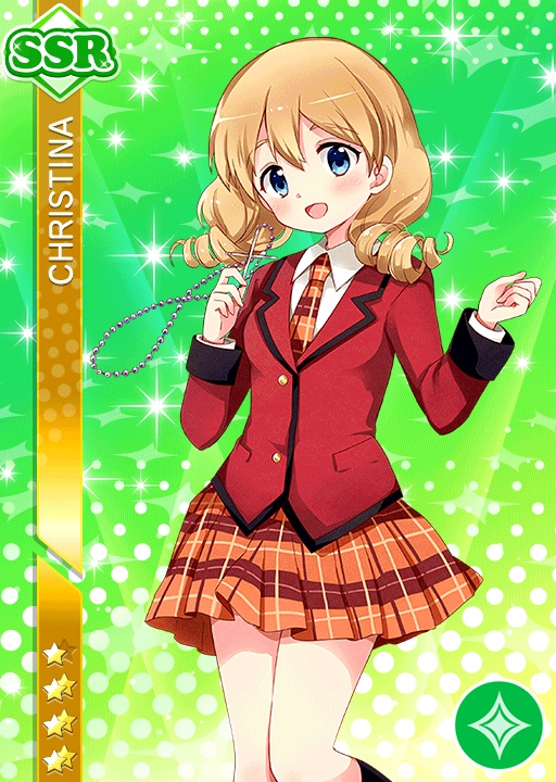 blue_eyes, brown_hair, character_name, christina_(love_live!), love_live!_school_idol_festival, seifuku, short_hair, smile