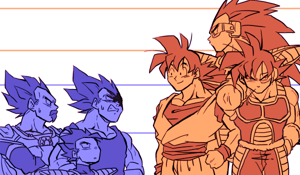 6+boys, annoyed, arm_up, armor, bardock, beard, black_eyes, blue