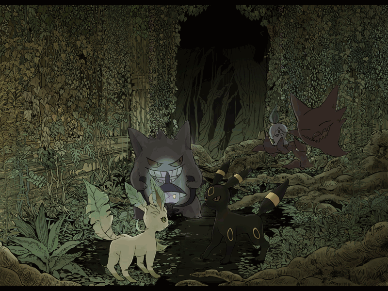 :d, ^_^, awai_(pixiv29777040), closed_eyes, creature, evil_smile, eye_contact, gen_1_pokemon