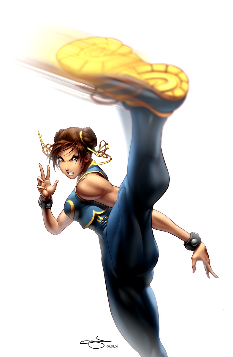 angry, bodysuit, bolero, breasts, brown_eyes, brown_hair, capcom, china_dress