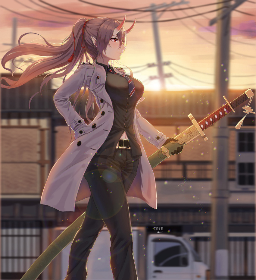 1girl, 5555_96, artist_name, azur_lane, bangs, belt, black_gloves, black_pants