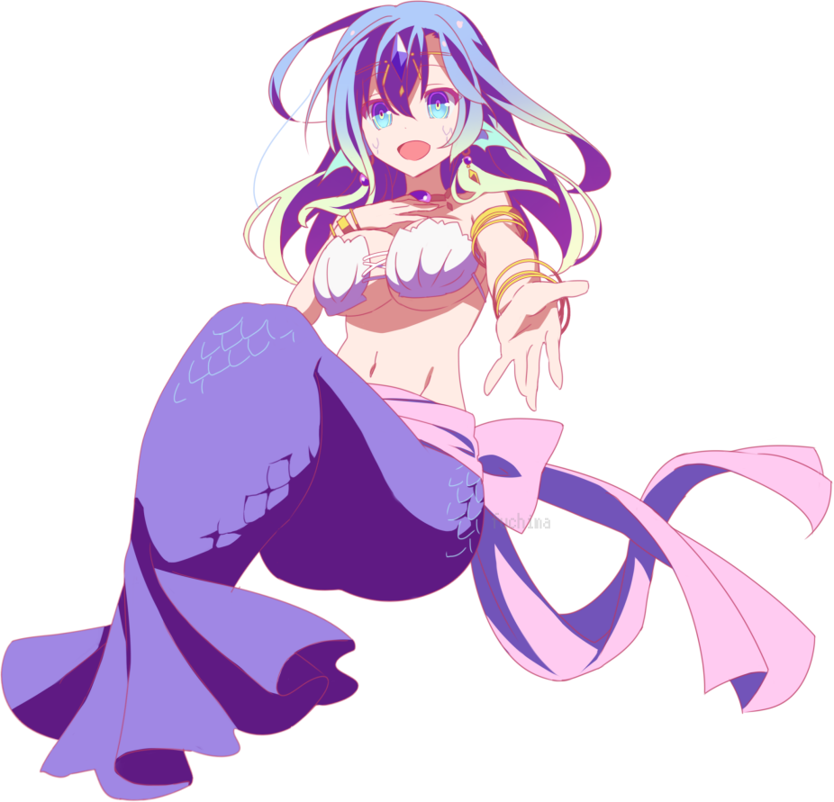 1girl, :d, bikini_top, blue_eyes, blue_hair, breasts, fuchima, hair_ornament
