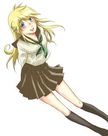 blue_eyes, cleo_everlastin, koma_(pixiv), koma_(pixiv340561), long_hair, lowres, majutsushi_orphen, open_mouth