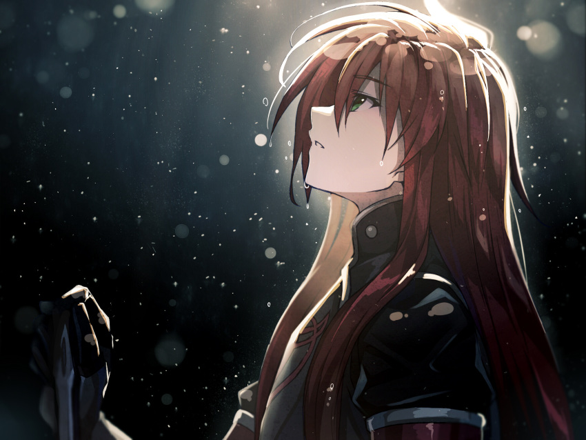 1boy, akami_fumio, asch, gloves, green_eyes, highres, long_hair, male_focus