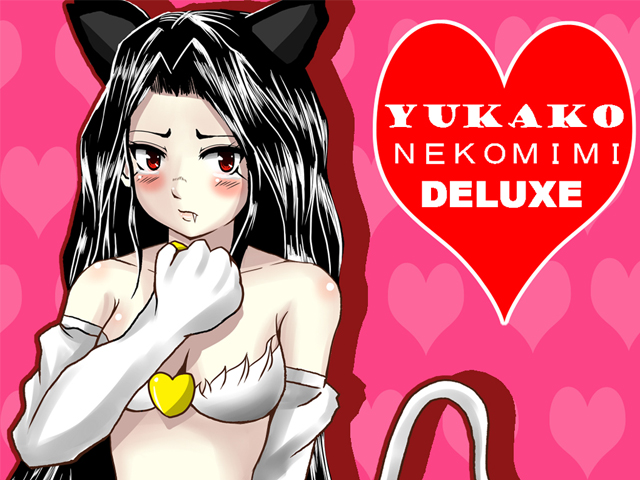 armadillo_(artist), bad_id, bare_shoulders, black_hair, blush, breasts, cat_ears, cat_tail