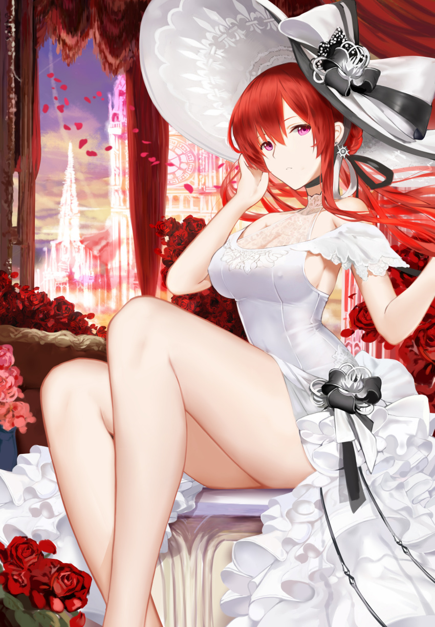 1girl, absurdres, alternate_costume, azur_lane, bangs, bare_shoulders, blurry, blurry_background