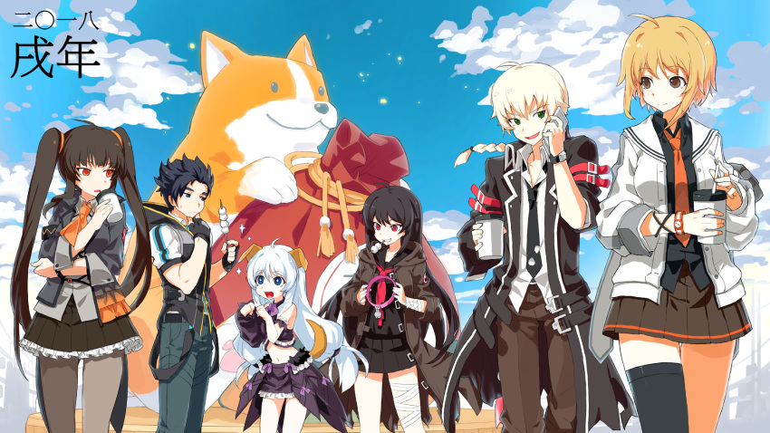 erwin_arclight, haru_estia, highres, iris_yuma, jin_seipatsu, lily_bloomerchen, soul_worker, stella_unibell