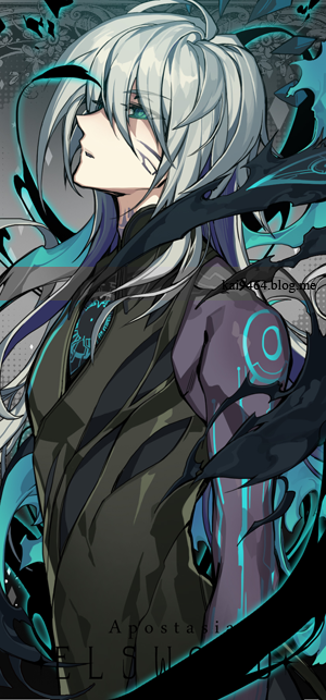 1boy, ainchase_ishmael, apostasia_(elsword), elsword, eyebrows_visible_through_hair, long_hair, pika_(kai9464), solo