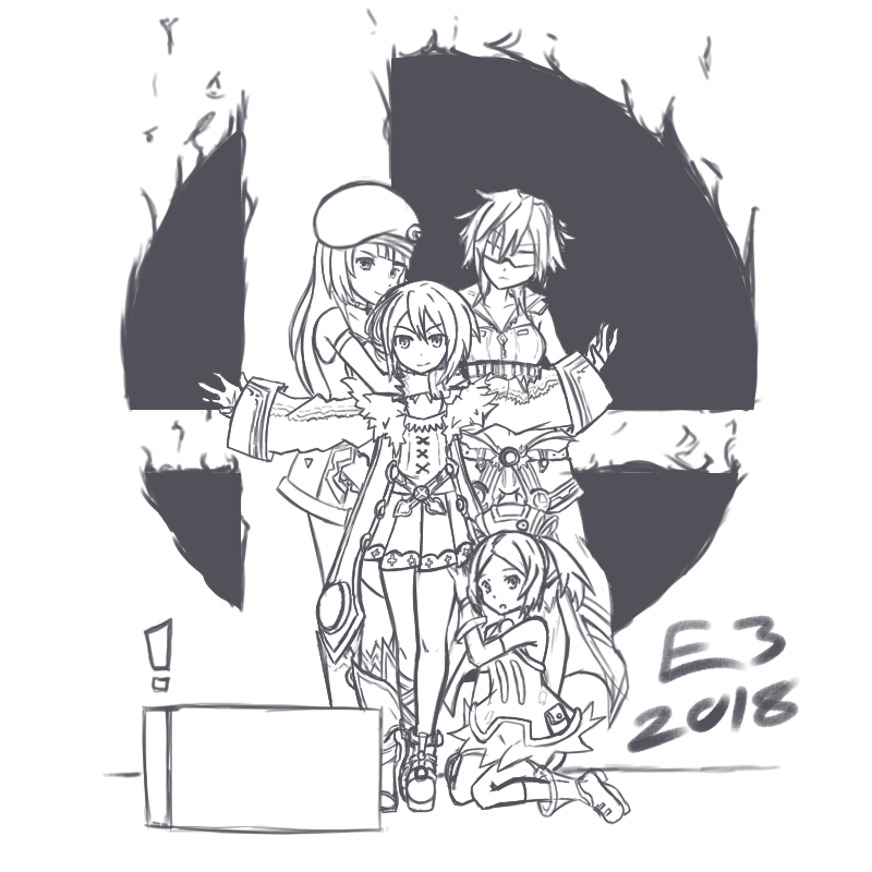 !, 4girls, b-sha, blanc, box, c-sha, drawfag, e3