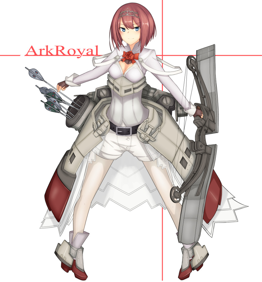 1girl, absurdres, ark_royal_(kantai_collection), bangs, blue_eyes, blunt_bangs, bob_cut, cannon