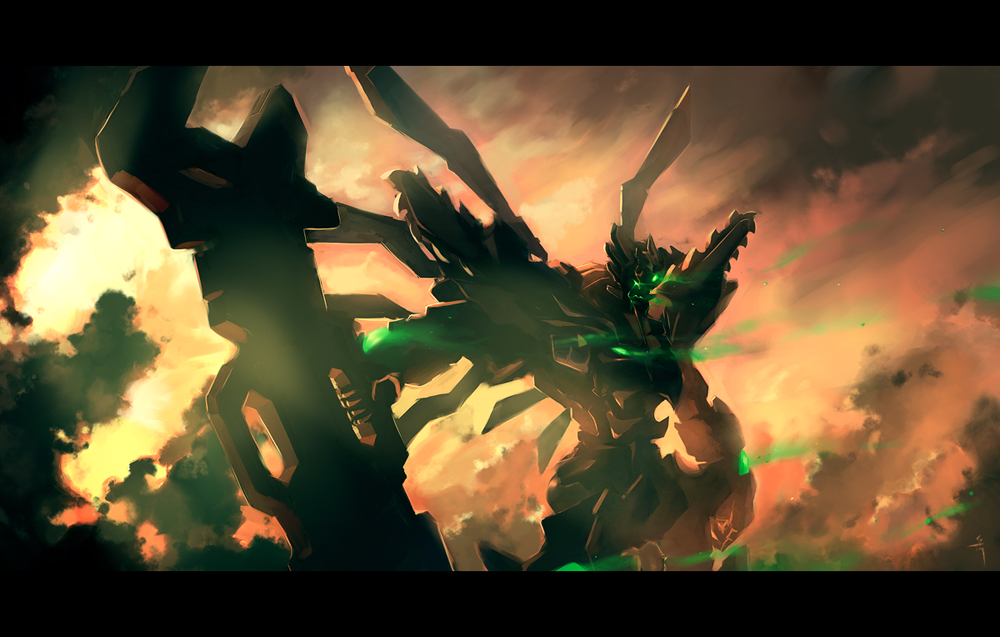 cloud, clouds, epic, gunleon, mecha, sky, super_robot_wars, super_robot_wars_z