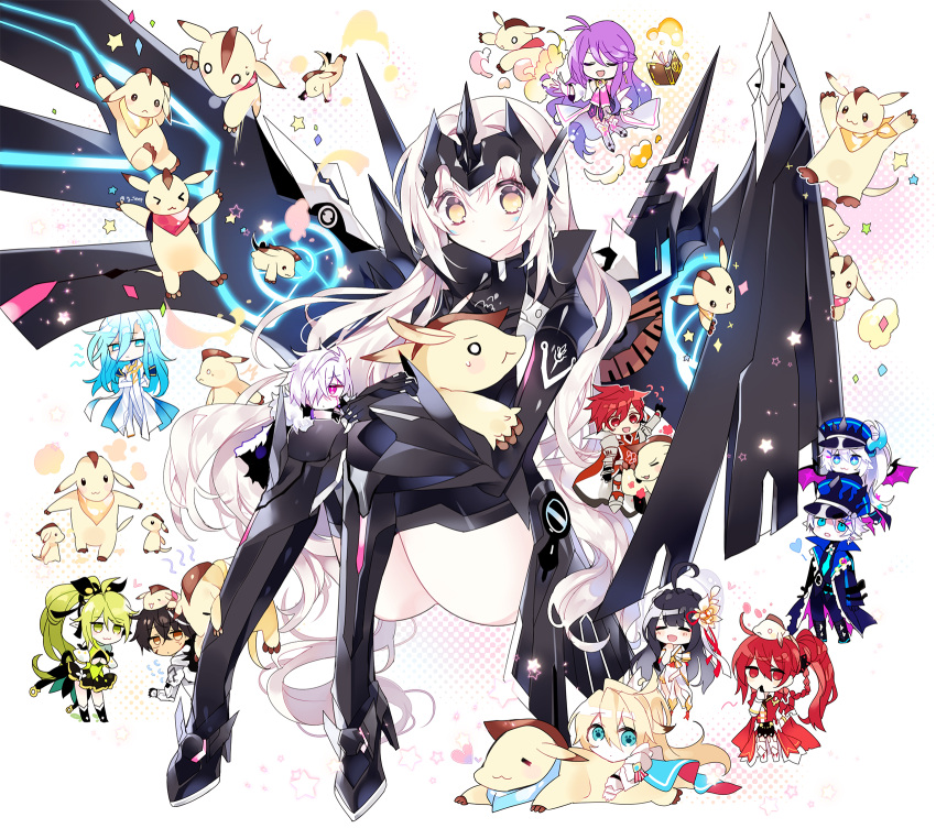 5boys, 5girls, :3, abysser_(elsword), add_(elsword), aether_sage_(elsword), ainchase_ishmael, aisha_(elsword)