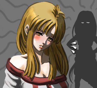 arc_the_lad_ii, bare_shoulders, blush, brown_hair, ike_ko, lieza, lowres, sania