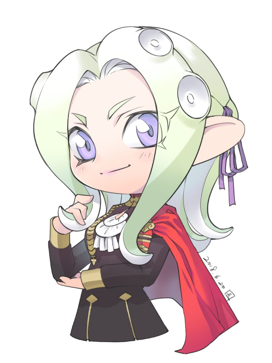 1girl, blonde_hair, blue_eyes, cape, cephalopod_eyes, cravat, edelgard_von_hresvelgr_(fire_emblem), fire_emblem