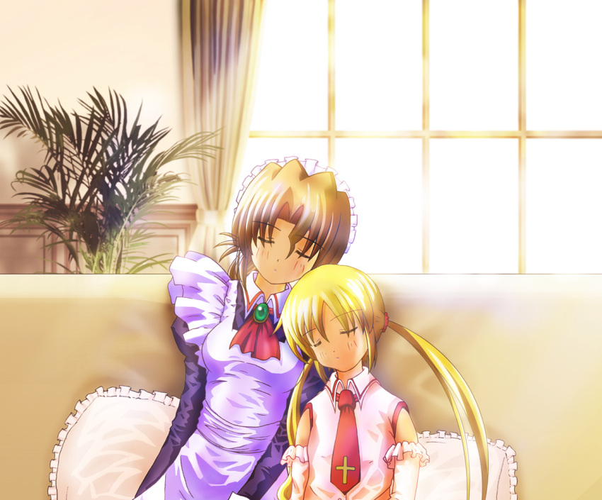brown_hair, hayate_no_gotoku!, kamo_(pixiv85600), kamo_(rsrk), maid, maria, necktie, sanzen'in_nagi