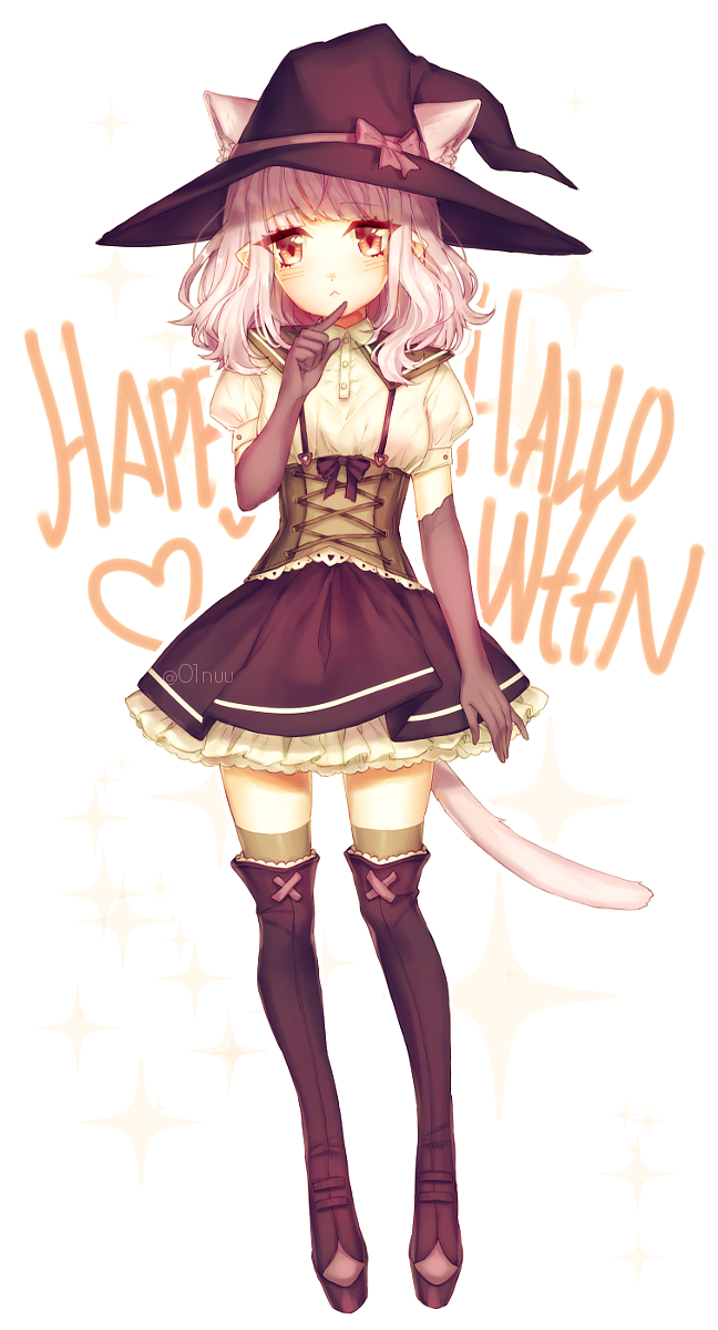 01nu, 1girl, :<, animal_ears, bangs, boots, brown_eyes, cat_ears