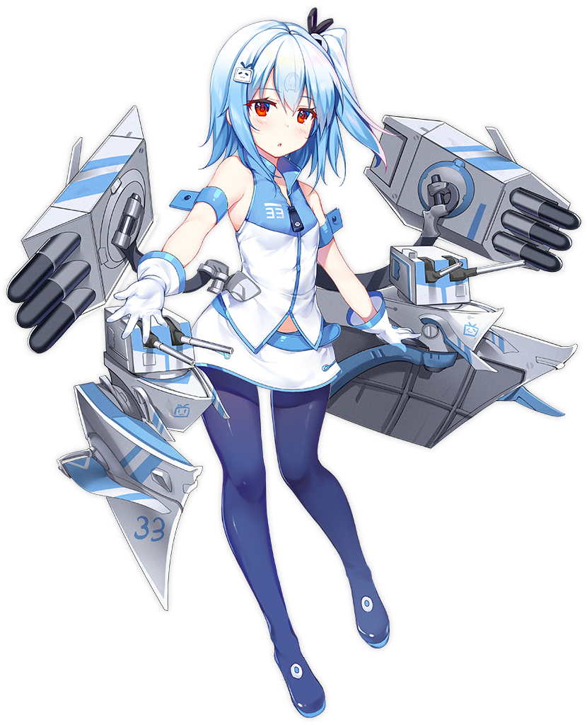 1girl, azur_lane, belt, bili_girl_33, bilibili_douga, black_legwear, blue_hair, blush