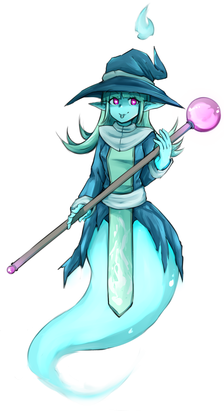 1girl, :p, aqua_hair, blue_skin, commentary, flipped_hair, full_body, ghost