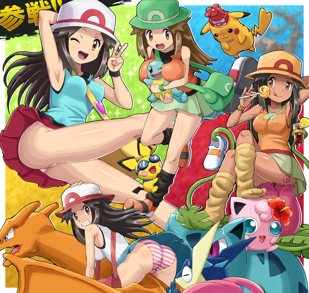 1girl, :q, ;d, angry, arm_behind_head, arm_up, armpits, ass