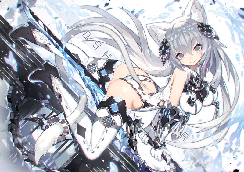 1girl, animal_ears, ass, ass_cutout, bangs, boots, breasts, cat_ear_thighhighs