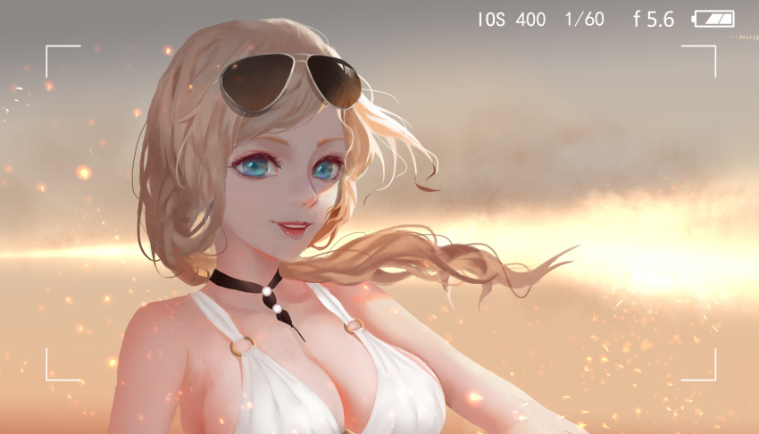 1girl, absurdres, alternate_costume, azur_lane, bangs, bare_shoulders, bikini, blonde_hair