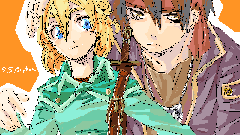 blonde_hair, blue_eyes, cleo_everlastin, headband, majutsushi_orphen, orphen, short_hair, tsusa