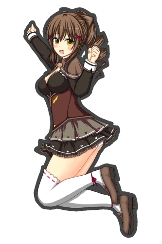 1girl, :d, arms_up, blush, bow, breasts, brown_bow, brown_footwear