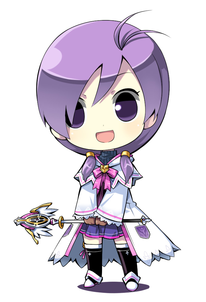 1girl, aisha_(elsword), chibi, elemental_master_(elsword), elsword, long_hair, long_sleeves, looking_at_viewer