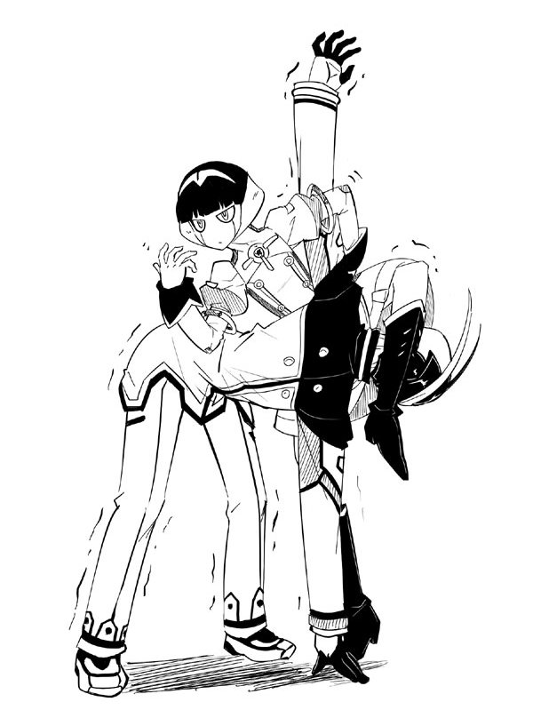 elsword, greyscale, joke, monochrome, oberon_(elsword), ophelia_(elsword), sakumo_(karatama), tagme