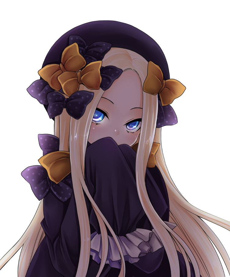 1girl, abigail_williams_(fate/grand_order), bangs, black_bow, black_dress, black_hat, blonde_hair, blue_eyes