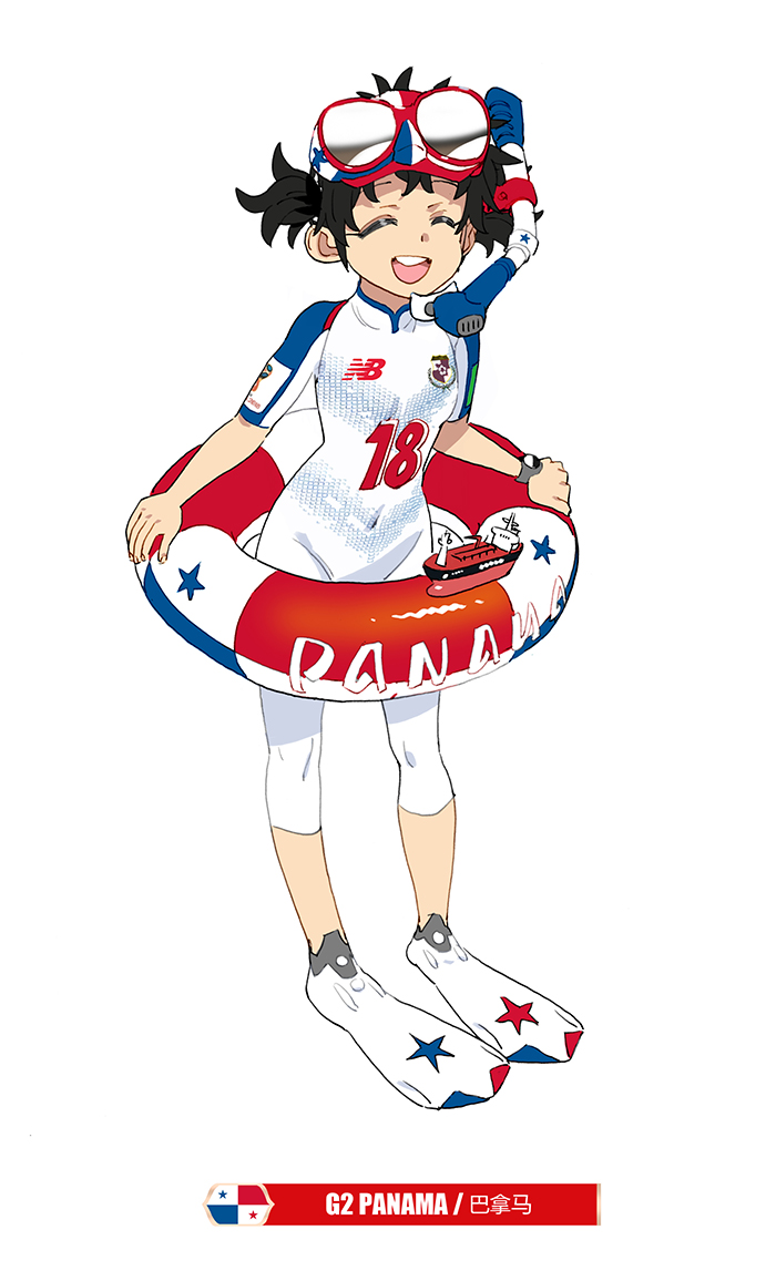 1girl, 2018_fifa_world_cup, :d, boat, bodysuit, closed_eyes, daibajoujisan, diving_suit