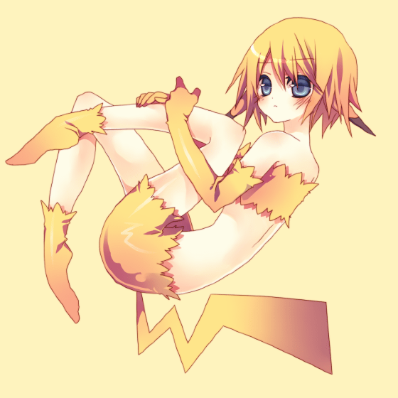moemon, nintendo, personification, pikachu, pokemon, satoxpika, solo