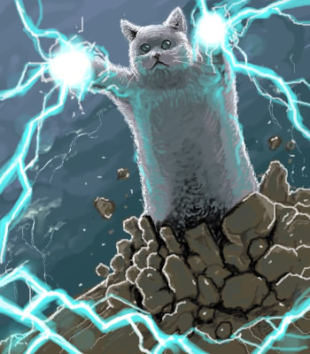 cat, chuubatsu_nagano, lightning, longcat, lowres, magic, meme, no_humans, realistic, tyuubatu