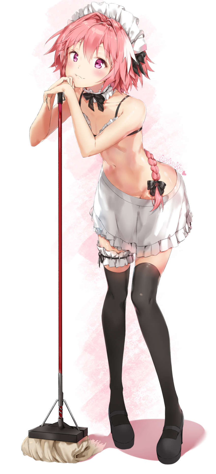 1boy, absurdres, artoria_pendragon_(all), artoria_pendragon_(swimsuit_rider_alter), artoria_pendragon_(swimsuit_rider_alter)_(cosplay), astolfo_(fate), bangs, bare_arms